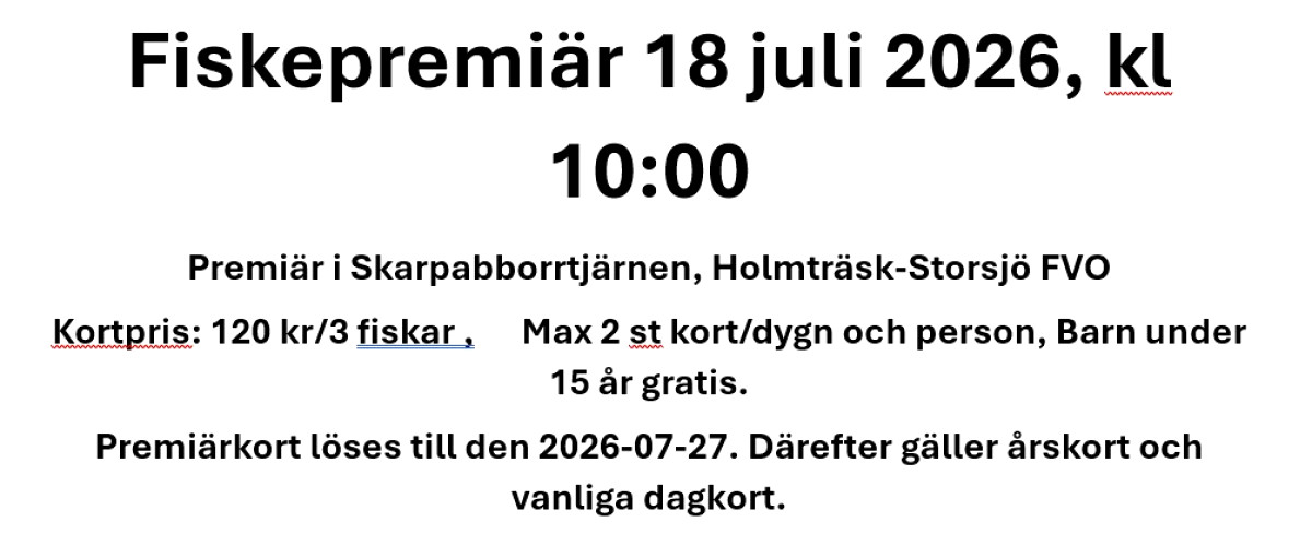 Fiskepremiär 18 juli 2026